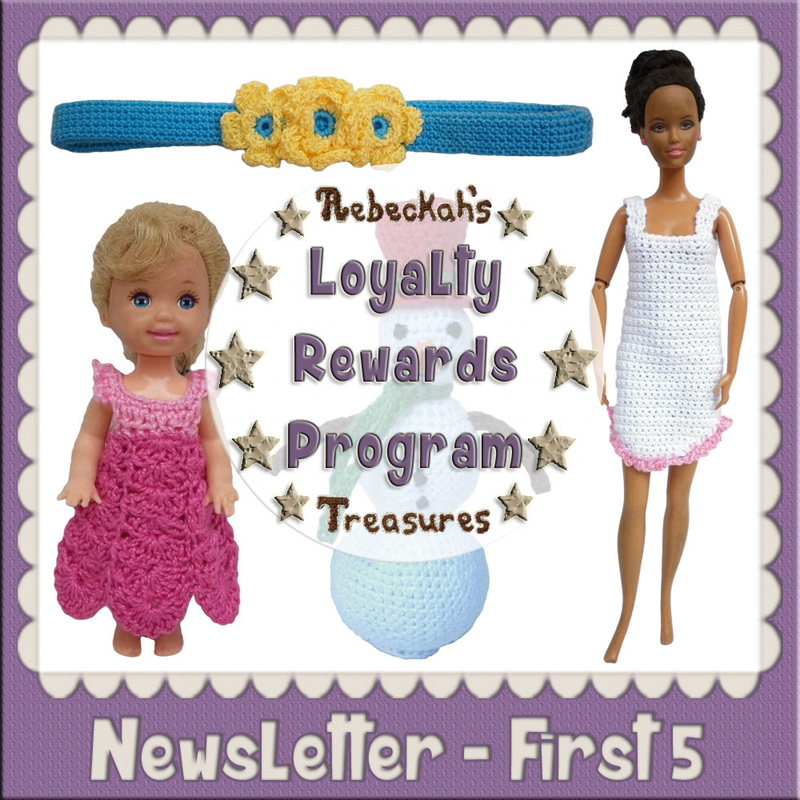 Loyalty Newsletter - First 5 Crochet Patterns by @beckastreasures