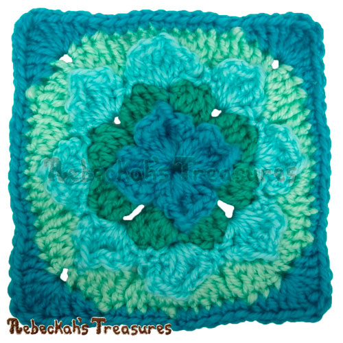 Ocean Twist Square Crochet Pattern PDF $1.75 by Rebeckah’s Treasures! Grab it here: https://goo.gl/7doFd3 #afghan #square #crochet