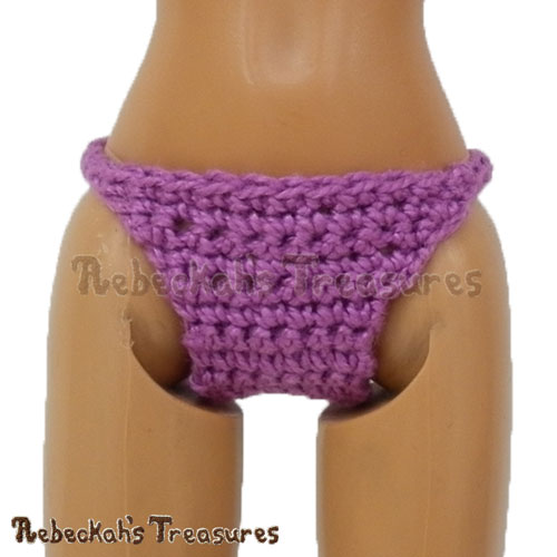 How to Crochet Customizable Doll Underwear, Doll Clothes