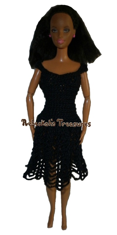 Barbie Doll Black Dress Sewing Pattern – Cross Stitch Foxy